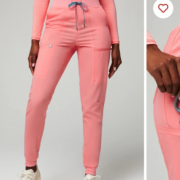 SOLD OUT RARE NWOT Fabletics Coral Scrubs top size XL, joggers size L - Picture 5 of 5